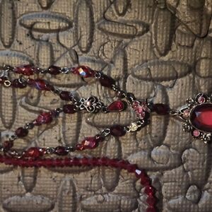 Elegant Red Gemstone Necklace